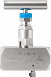 Игольчатый клапан F1/2-Одновентильный игольчатый клапан SS-V4, FG1/2-FG1/2 (внутр.-внутр.), материал - нерж. сталь, макс. рабочее давление - 40,0МПа