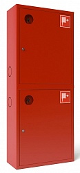 Шкаф для пожарного крана ШМП-320НЗК навесной, закрытый, красный 540х1300х230 мм  БИТЫЕ